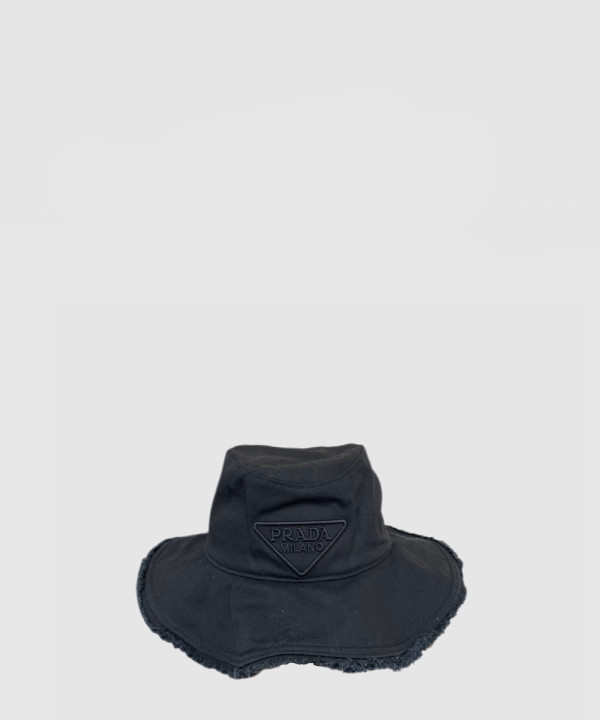 [PRADA-프라다]왕 챙 자수 선캡 UBD435