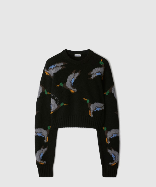 [BURBERRY-버버리]크롭 물새 패턴 카디건 81030571