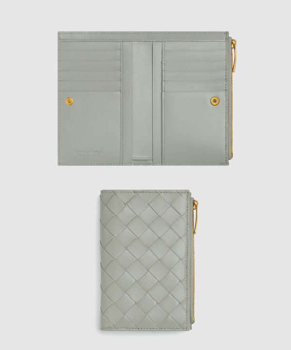 [BOTTEGA-보테가베네타]미디엄 인트레치아토 폴더형 지퍼 지갑 749940