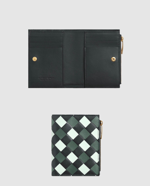 [BOTTEGA-보테가베네타]미디엄 인트레치아토 폴더형 지퍼 지갑 749940