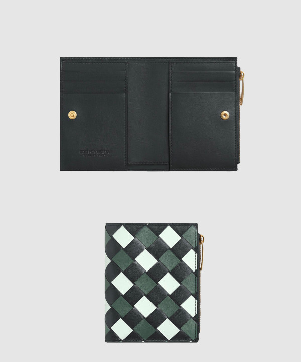 [BOTTEGA-보테가베네타]미디엄 인트레치아토 폴더형 지퍼 지갑 749940