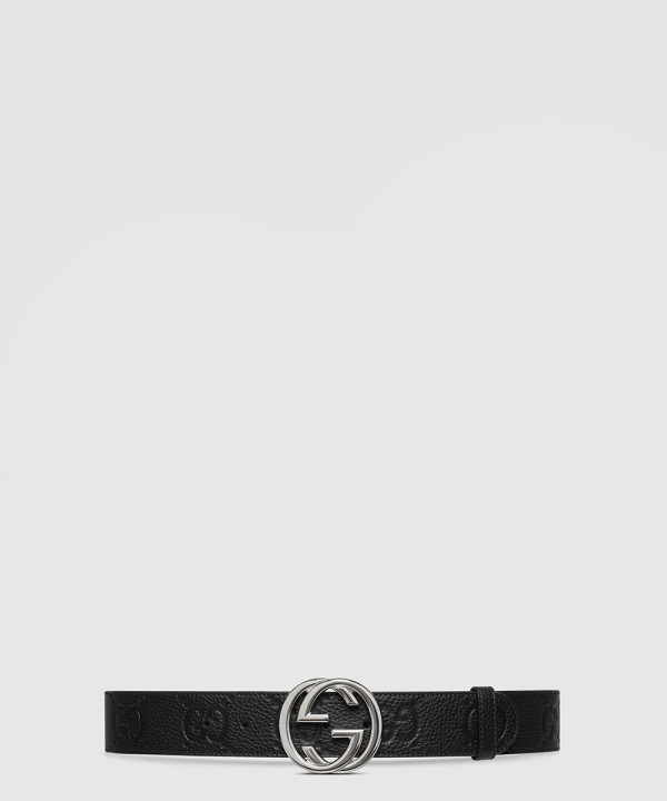 [GUCCI-구찌]인터로킹 G 버클 와이드 벨트 794196