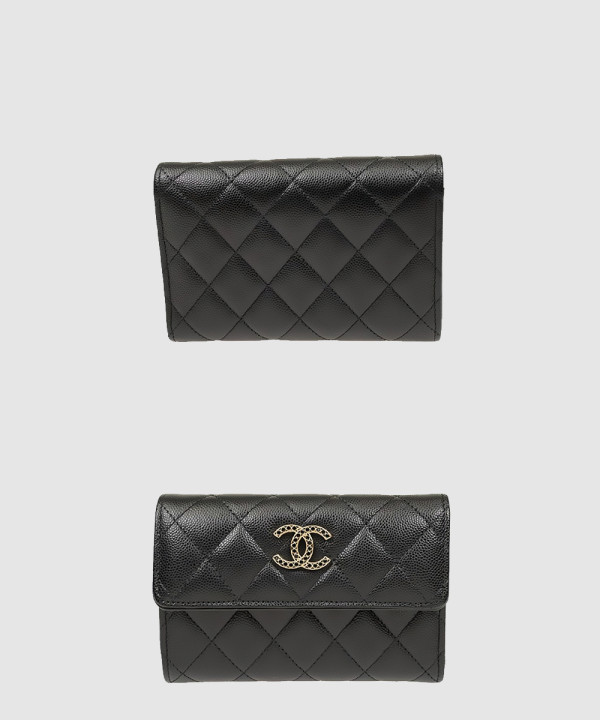 [CHANEL-샤넬]퀼팅 엠보 지갑 AP3398