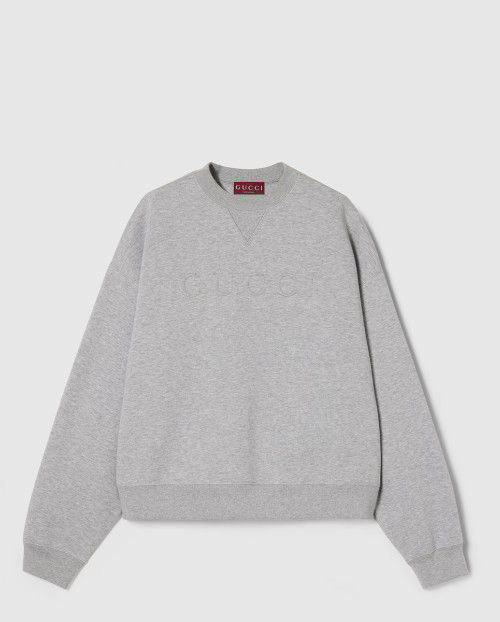 [GUCCI-구찌]코튼 저지 엠보스 스웨트셔츠 802787