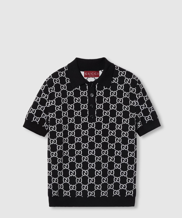 레플리카|이미테이션 gucci-구찌리버서블-gg-울-자카드-폴로-셔츠-814273