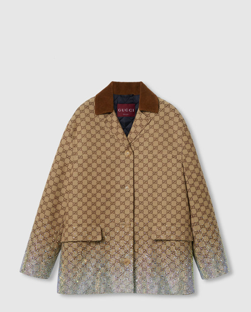 [GUCCI-구찌]자수 GG 캔버스 코트 811616