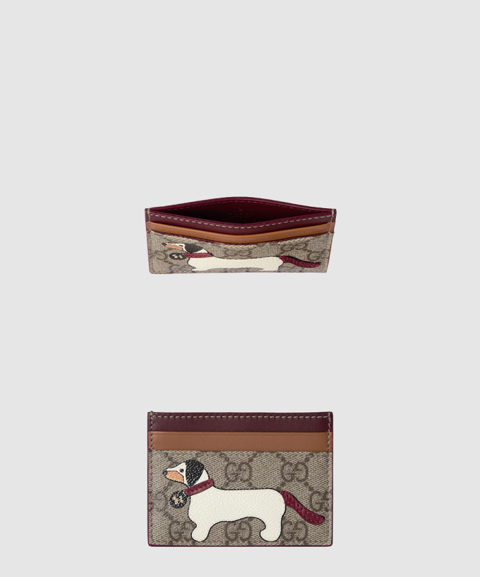 레플리카|이미테이션 gucci-구찌강아지-디테일의-바이컬러-gg-카드-케이스-818769