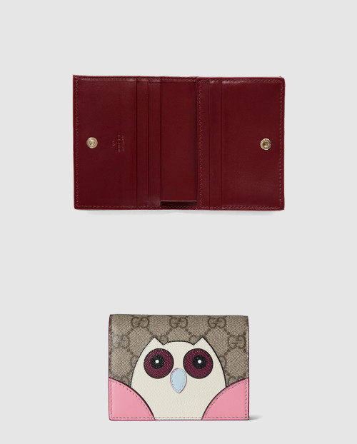 [GUCCI-구찌]부엉이 디테일의 GG 미니 지갑 818767