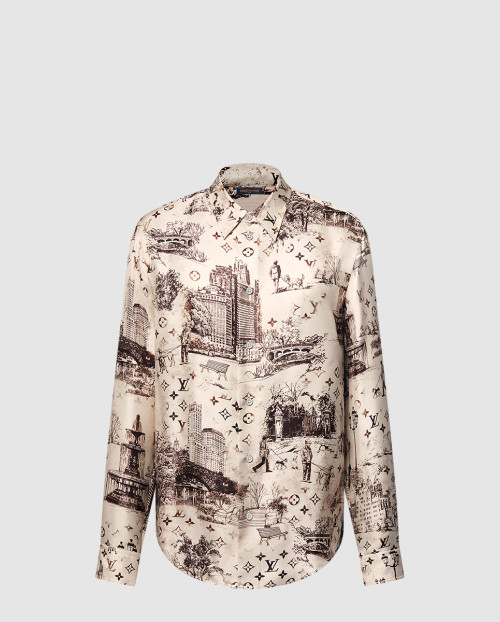 [LOUIS VUITTON-루이비통]롱 슬리브드 실크 셔츠 1AGJN1