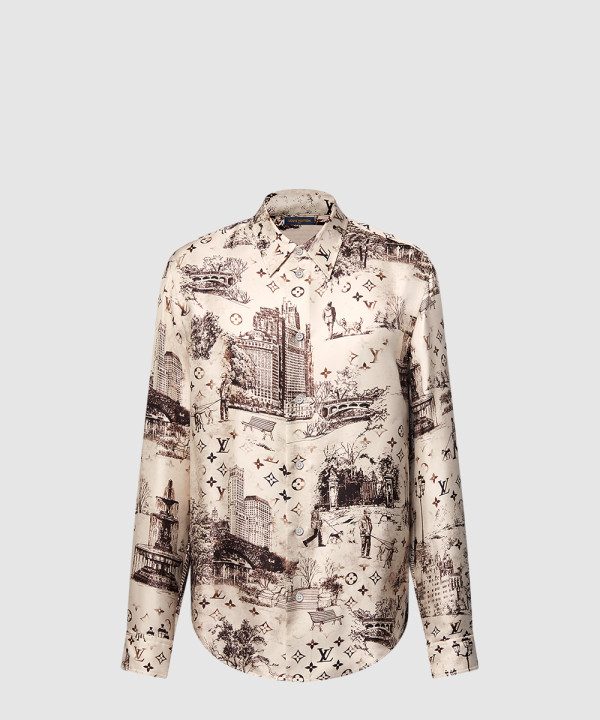 [LOUIS VUITTON-루이비통]롱 슬리브드 실크 셔츠 1AGJN1