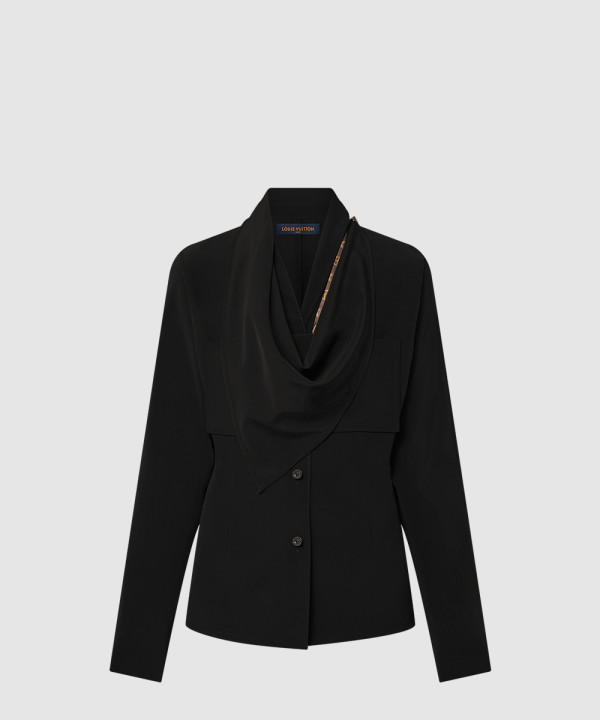 [LOUIS VUITTON-루이비통]실크 스카프 셔츠 1AFSCD