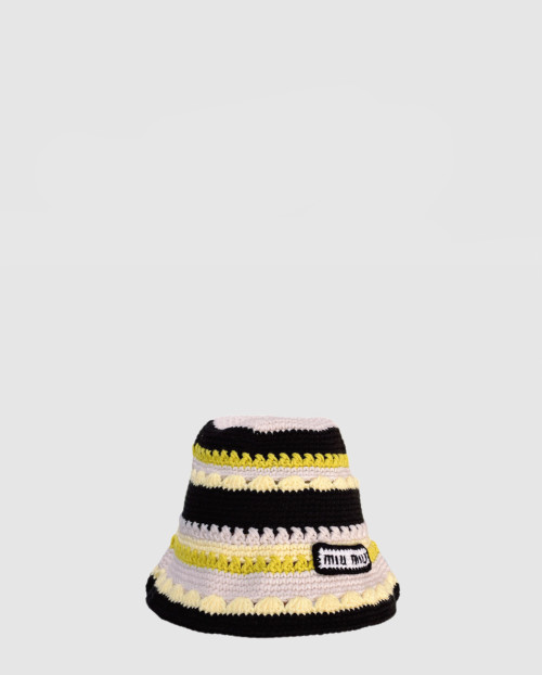 [MIUMIU-미우미우]니트 스트라이프 캡 5HC754