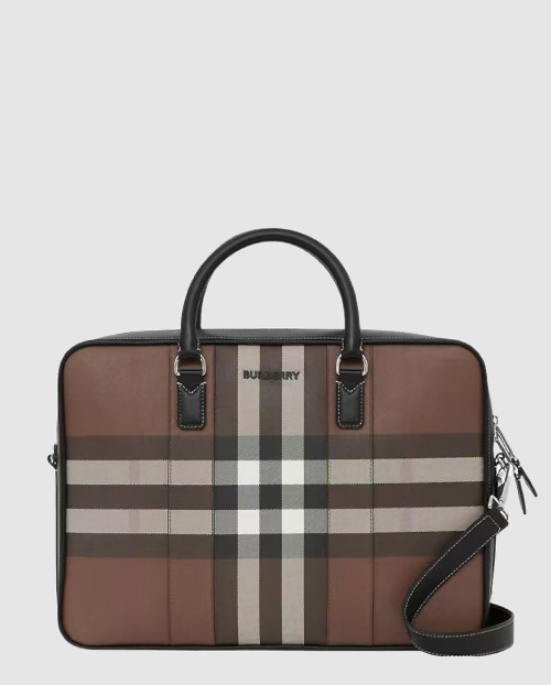 [BURBERRY-버버리]체크 레더 브리프케이스 80527721