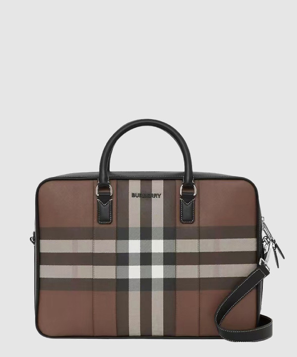 [BURBERRY-버버리]체크 레더 브리프케이스 80527721
