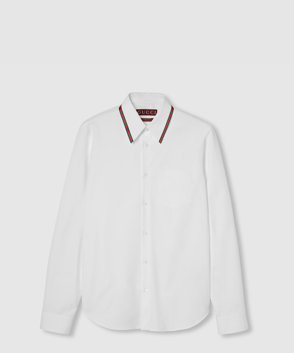 [GUCCI-구찌]웹(Web) 디테일 옥스포드 코튼 셔츠 814560
