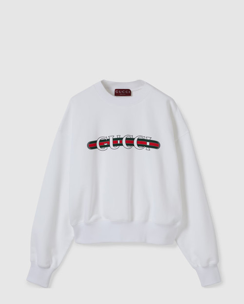 [GUCCI-구찌]프린트 코튼 저지 스웨트셔츠 789582