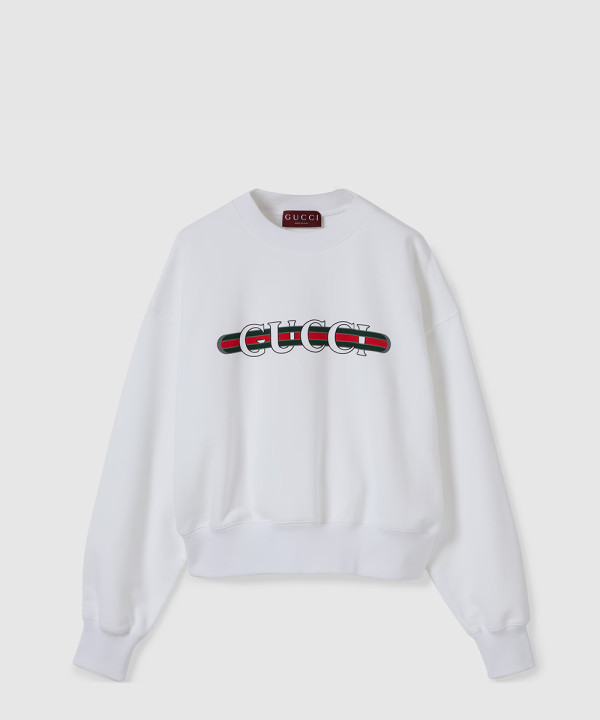 [GUCCI-구찌]프린트 코튼 저지 스웨트셔츠 789582