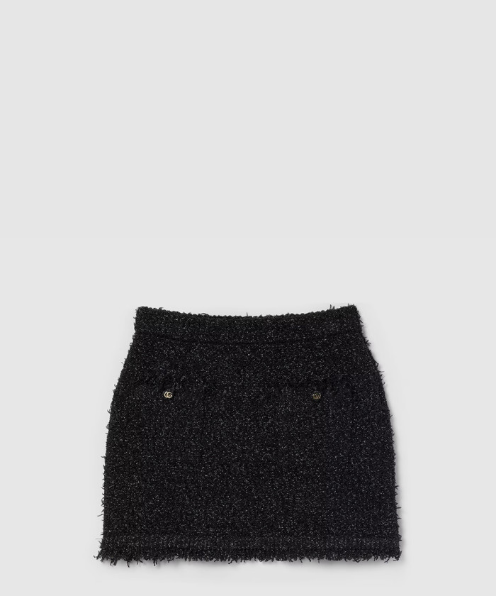 레플리카|이미테이션 gucci-구찌라메-및-비스코스-미니-스커트-811556