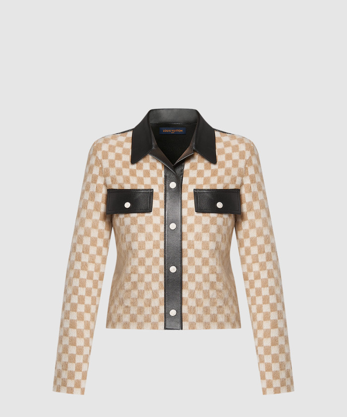 레플리카|이미테이션 louis-vuitton-루이비통레더-액센트-다미에-니트-재킷-1aftze