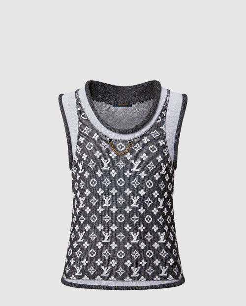 [LOUIS VUITTON-루이비통]자카드 니트 조끼 1AAYSO