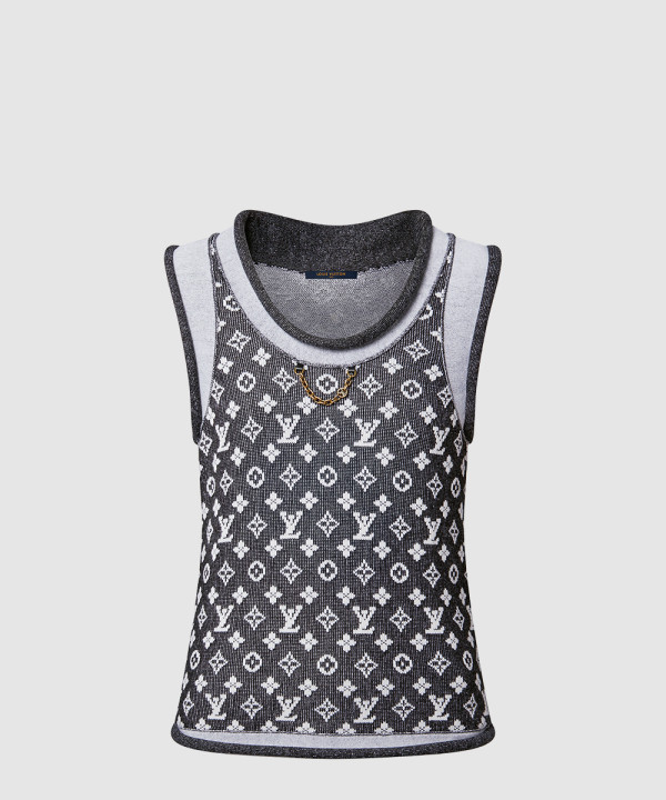 [LOUIS VUITTON-루이비통]자카드 니트 조끼 1AAYSO