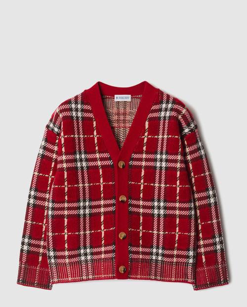 [BURBERRY-버버리]체크 울 카디건 81021491
