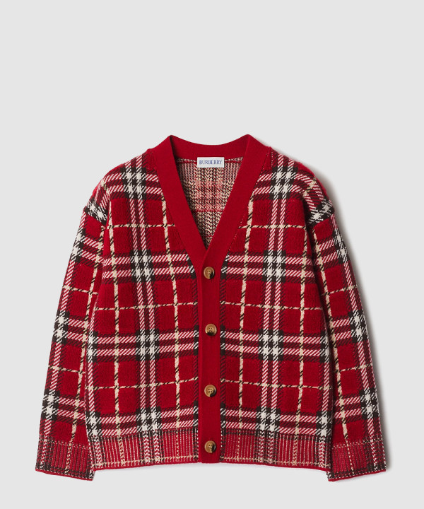 [BURBERRY-버버리]체크 울 카디건 81021491