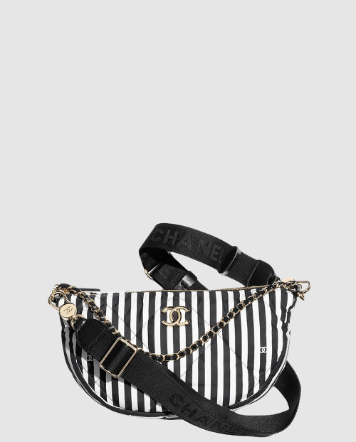 [CHANEL-샤넬]라지 호보백 프린티드 패브릭 AS4698