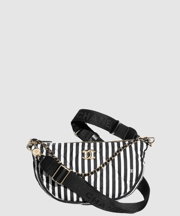 [CHANEL-샤넬]라지 호보백 프린티드 패브릭 AS4698