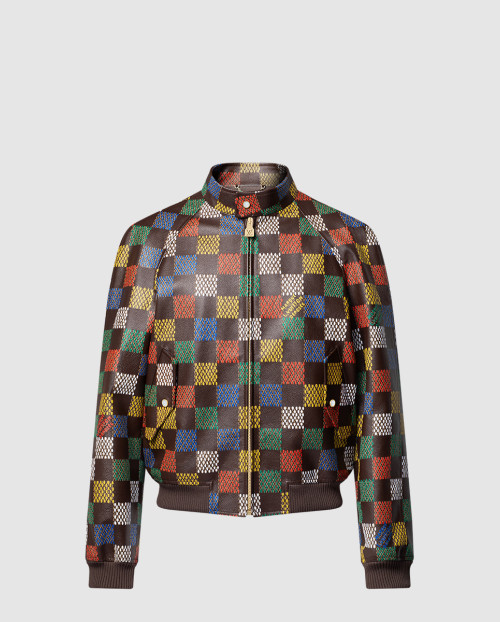 [LOUIS VUITTON-루이비통]다미에 레더 블루종 1AHBZO