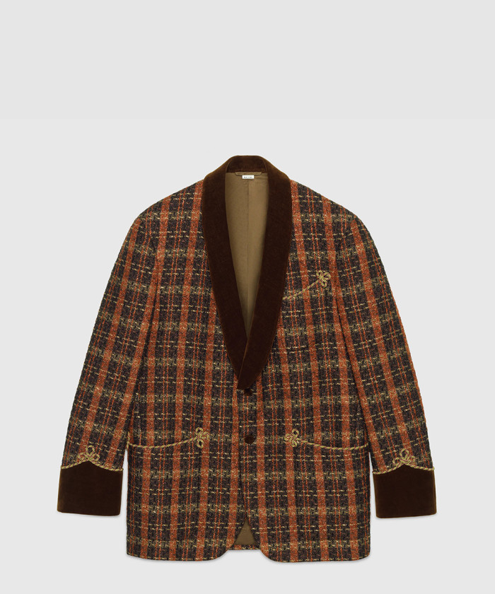 레플리카|이미테이션 gucci-구찌라메-스레드-체크-레이온-재킷-644386