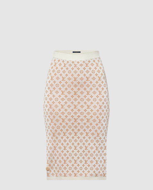 [LOUIS VUITTON-루이비통]모노그램 자카드 니트 스커트 1AFECT