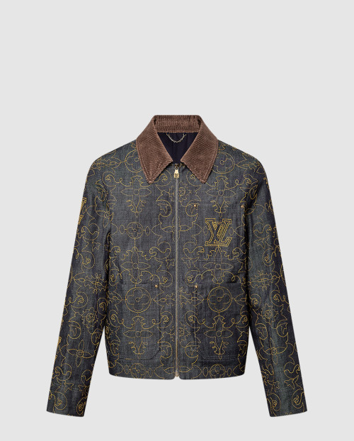 [LOUIS VUITTON-루이비통]엠브로이더드 데님 워크웨어 재킷 1AFWXM