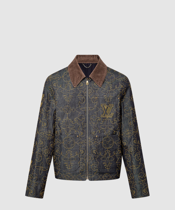 [LOUIS VUITTON-루이비통]엠브로이더드 데님 워크웨어 재킷 1AFWXM