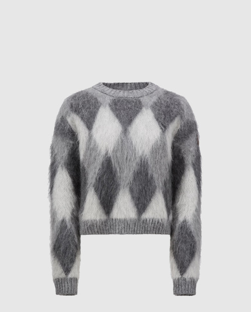 [MONCLER-몽클레어]아가일 울 & 모헤어 스웨터