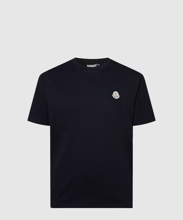 [MONCLER-몽클레어]로고 패치 코튼 티셔츠