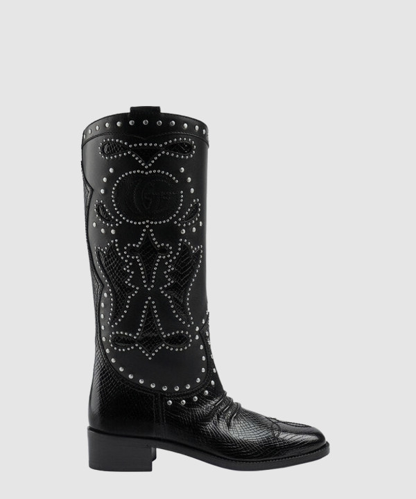 [GUCCI-구찌]더블 G스터드 장식의 부츠 ‎719839