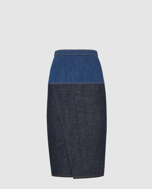 [FENDI-펜디]투톤 데님 스커트 FLQ588