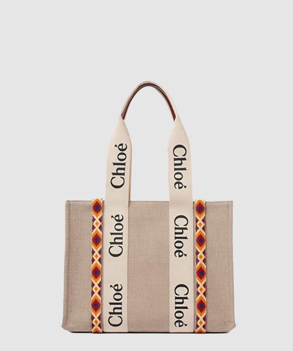 [CHLOE-끌로에]미듐 퀼팅자수 토트백 SS383