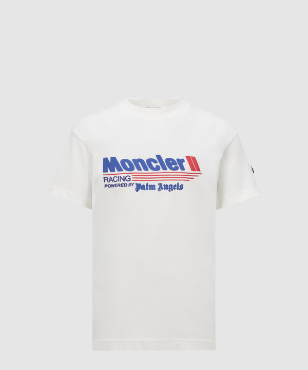 [MONCLER-몽클레어]Moncler x Palm Angels 레이싱 로고 코튼 티셔츠
