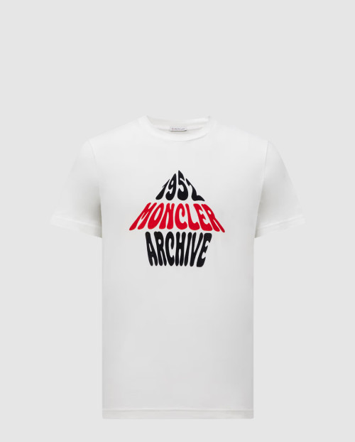 [MONCLER-몽클레어]플록 마운틴 로고 코튼 티셔츠