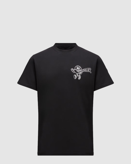 [MONCLER-몽클레어]워킹 로고 코튼 티셔츠