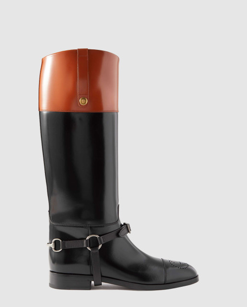 [GUCCI-구찌]홀스빗 레더 하이 부츠 675655