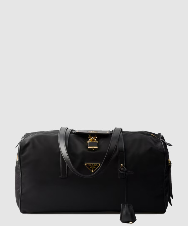 [PRADA-프라다]자물쇠가 있는 라지 리나일론 탑 핸들백 1BB135