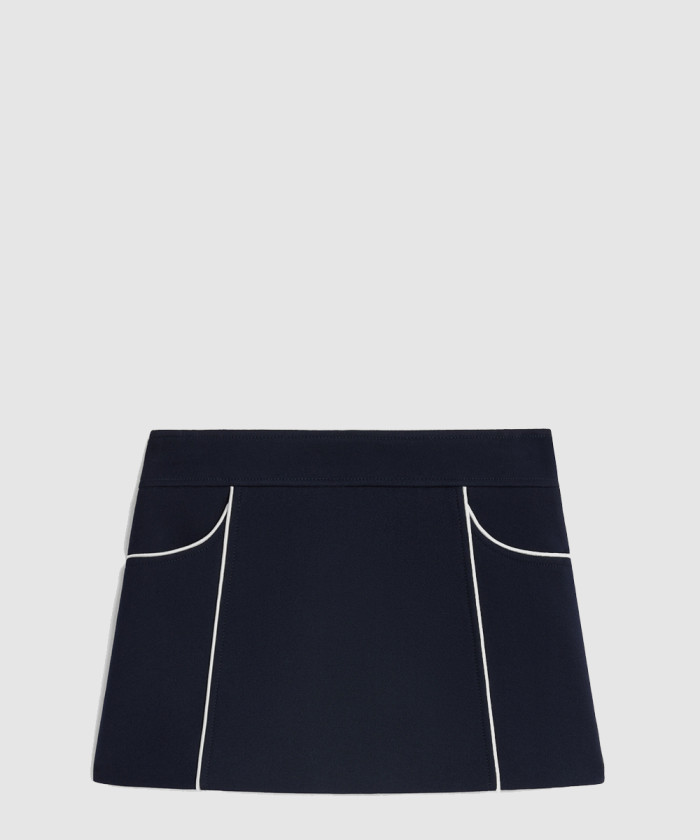 레플리카|이미테이션 celine-셀린느플리츠-더블-레이어-울-미니-스윙-스커트-2j7656