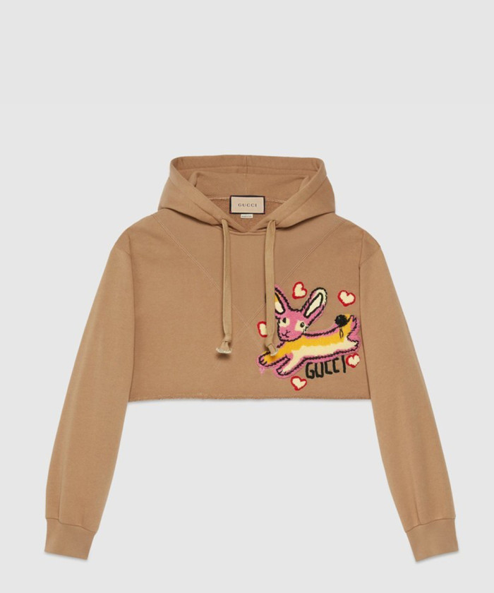 레플리카|이미테이션 gucci-구찌로고-코튼-저지-크롭-후드-티셔츠-723564-1