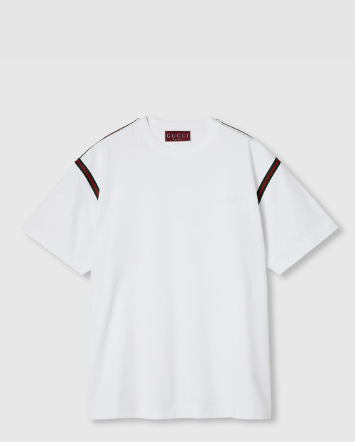 [GUCCI-구찌]웹(Web) 코튼 저지 티셔츠 814958