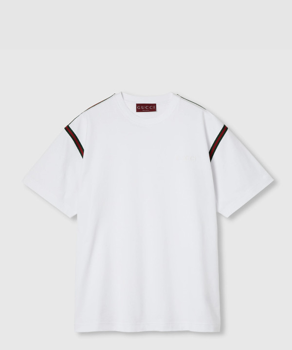 [GUCCI-구찌]웹(Web) 코튼 저지 티셔츠 814958