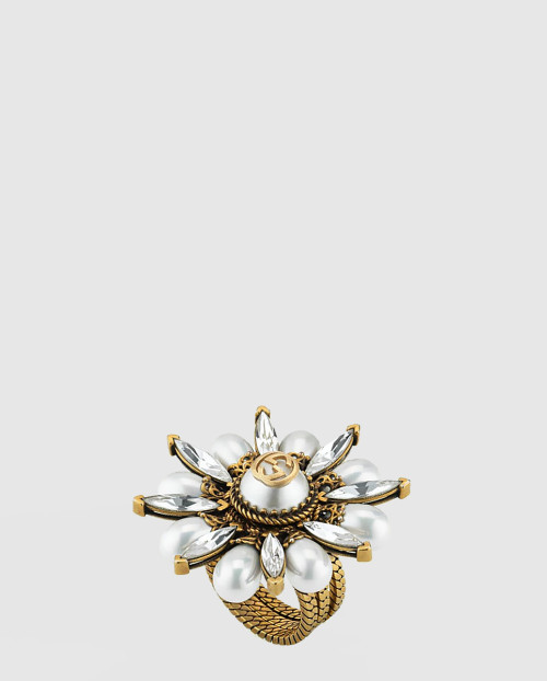 [GUCCI-구찌]인터로킹 G 플라워 링 반지 702719