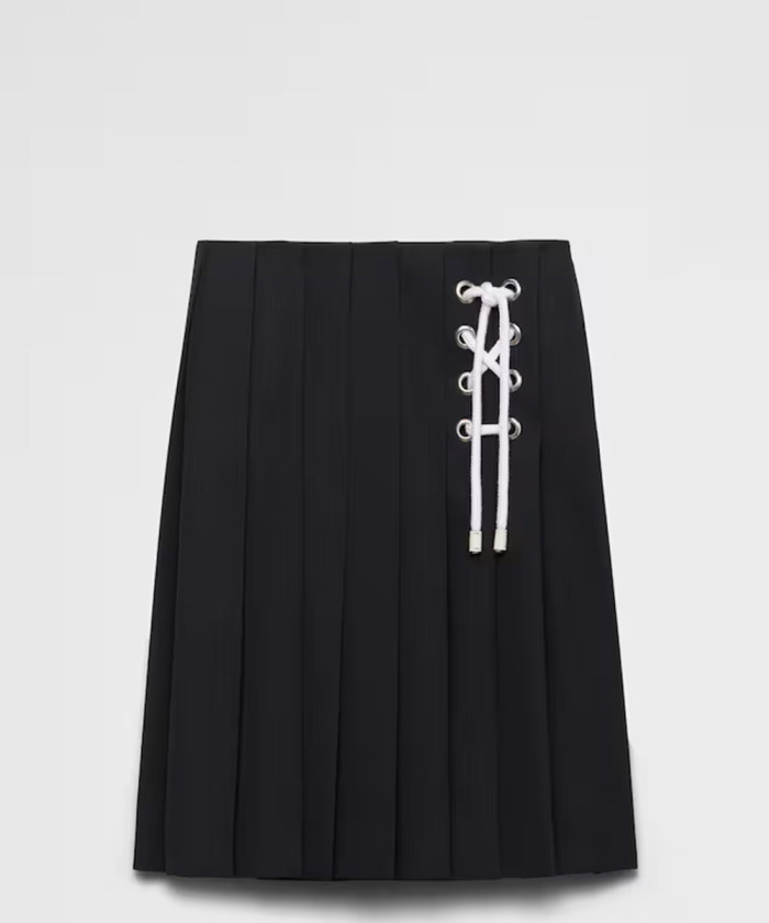 레플리카|이미테이션 prada-프라다플리츠-개버딘-미디스커트-p105w